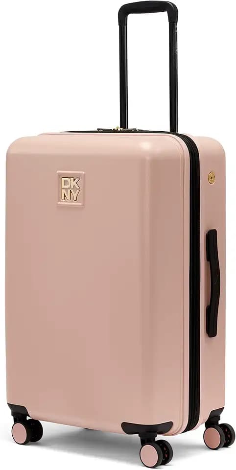 DKNY On the Go 25" Hardshell Lightweight Expandable Checked Luggage with Spinner Wheels,Blush