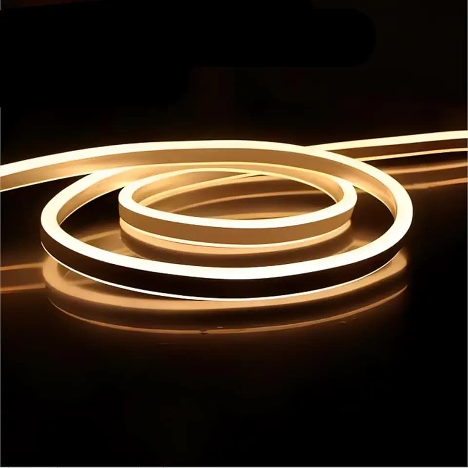 FORT LED Neon Rope Lights Warmwhite 100FT 30M Flexible AC 110V 120V LED Strip Lights Outdoor Waterproof Plug-Play Strip Lighting Dot Free Connectable Home Commercial Decor Neon Sign ETL FCC