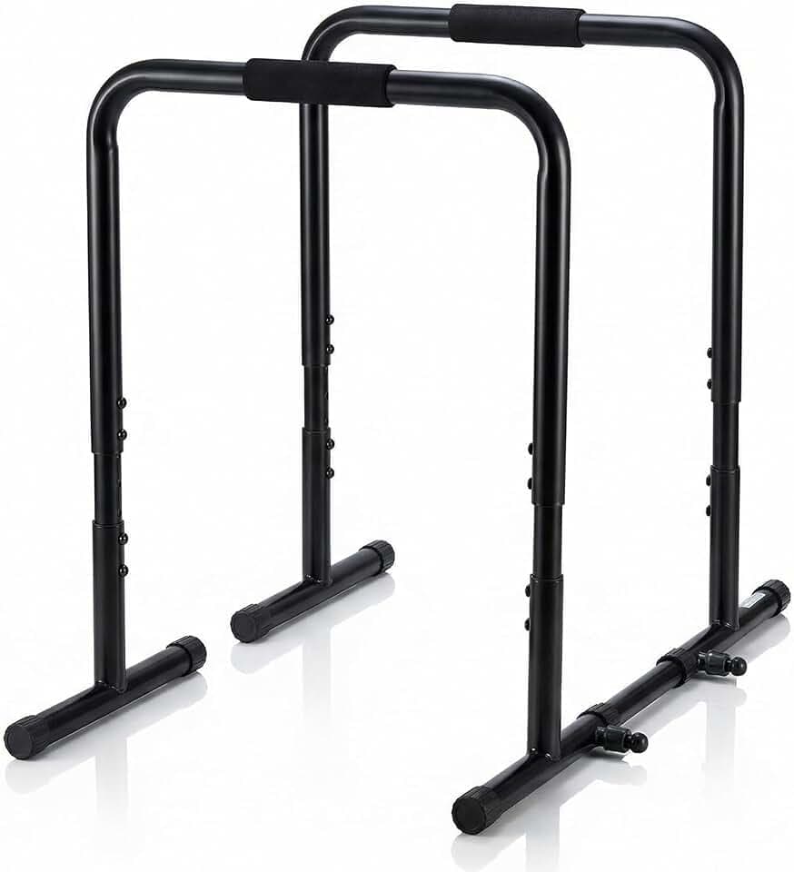 NEWBULIG Dip Bar Station, Adjustable Parallel Bars with Soft Foam Handles