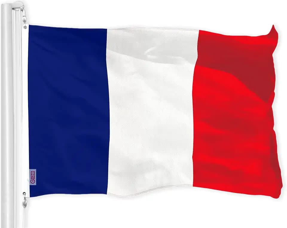 G128 France French Flag | 3x5 Ft | LiteWeave Pro Series Printed 150D Polyester | Country Flag, Indoor/Outdoor, Vibrant Colors, Brass Grommets, Thicker and More Durable Than 100D 75D Polyester