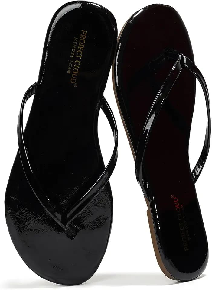 Project Cloud Flip Flops for Women Memory Foam Flats Sandals