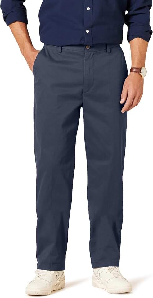 Amazon Essentials Herren Classic Fit Knitterfreie Flatfront-Chino Stoffhose