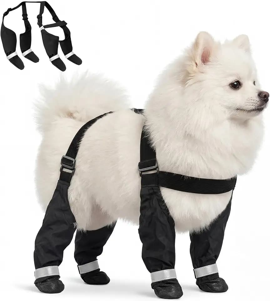 Dog Suspender Booties, 2026 New Waterproof Adjustable Dog Paw Leggings, Anti-Slip Boots for Dogs, Snow, Rain, Hiking, and Winter Protection, XL Size, Paws Protector for Active Dogs