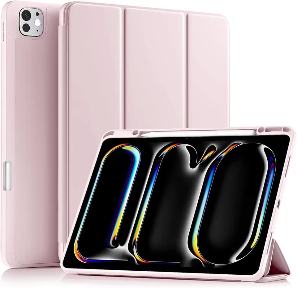 Akkerds for iPad Pro 13 Inch Case (M5/M4) 2025/2024 with Pencil Holder,Pink
