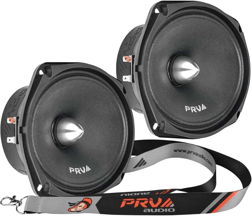 PRV AUDIO 2X 69MR500-4 Bullet Midrange 6x9 Speakers 500 Watts Program Power, 4 Ohm High Performance Pro Car Audio Loudspeaker with 1 Exclusive Lanyard (2 Speakers)