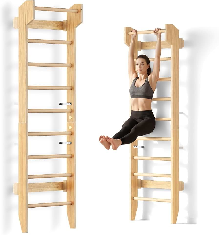 COSYLAND Sprossenwand Holz Kletterwand für Kinder & Erwachsene Indoor