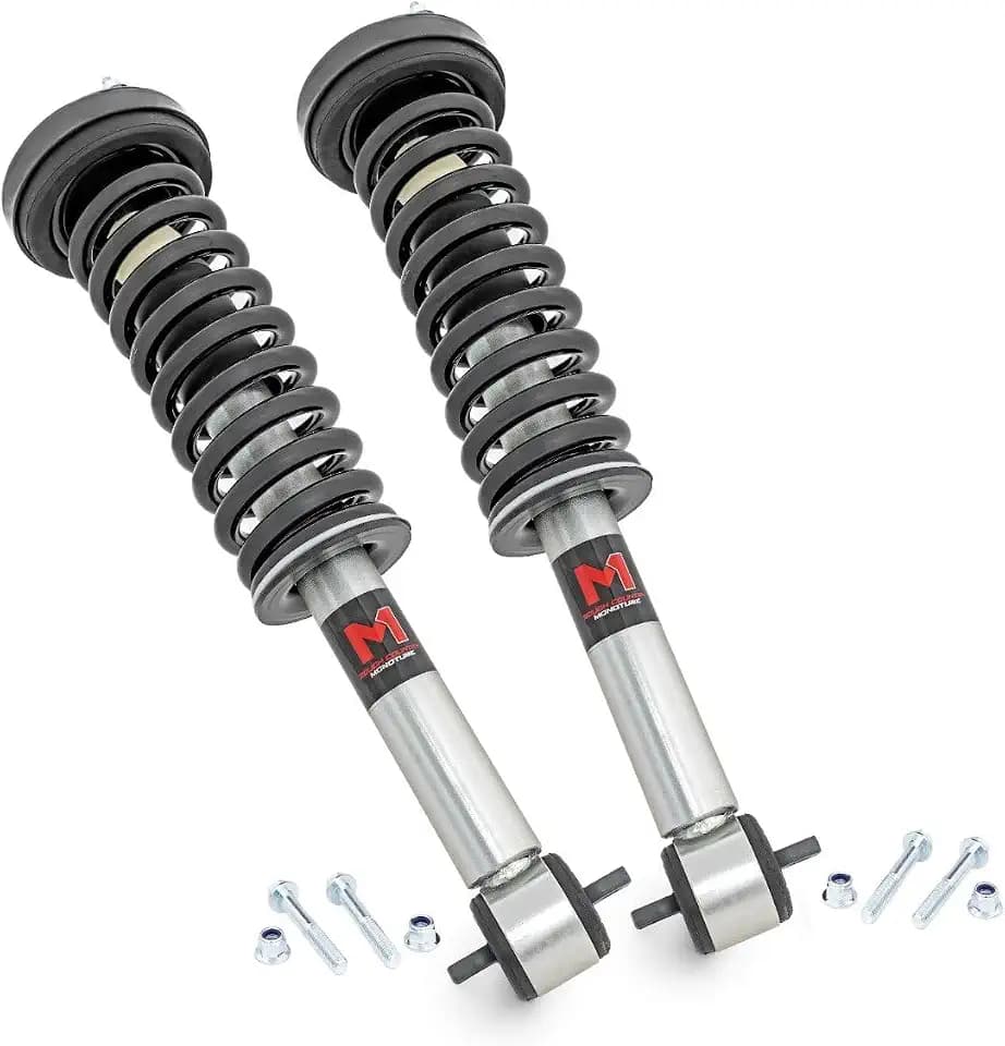 Rough Country M1 Loaded Struts for Ford F-150 (2014-2025) w/6" Lift - Adjustable Ride Height, Enhanced Handling & Control, Set of 2