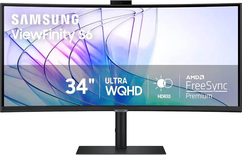 Samsung 34" ViewFinity (S65VC) Series Ultra-WQHD Curved Computer Monitor