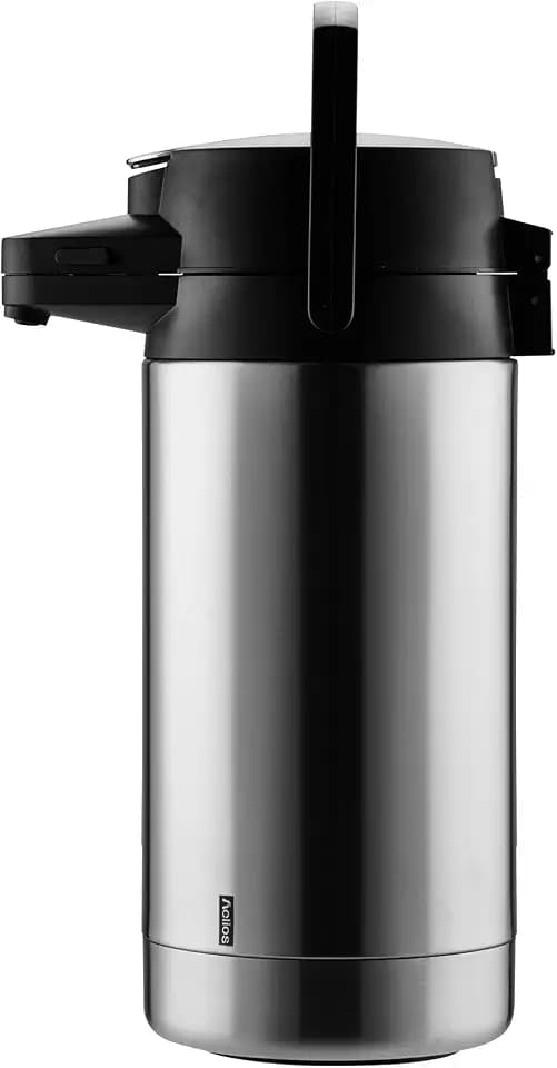 Helios Coffeestation Pumpkanne 3,5L - 6h Heiß - Hält Getränke heiß & kalt – Bruchsicherer Edelstahl – Ideal für Buffets und Konferenzen