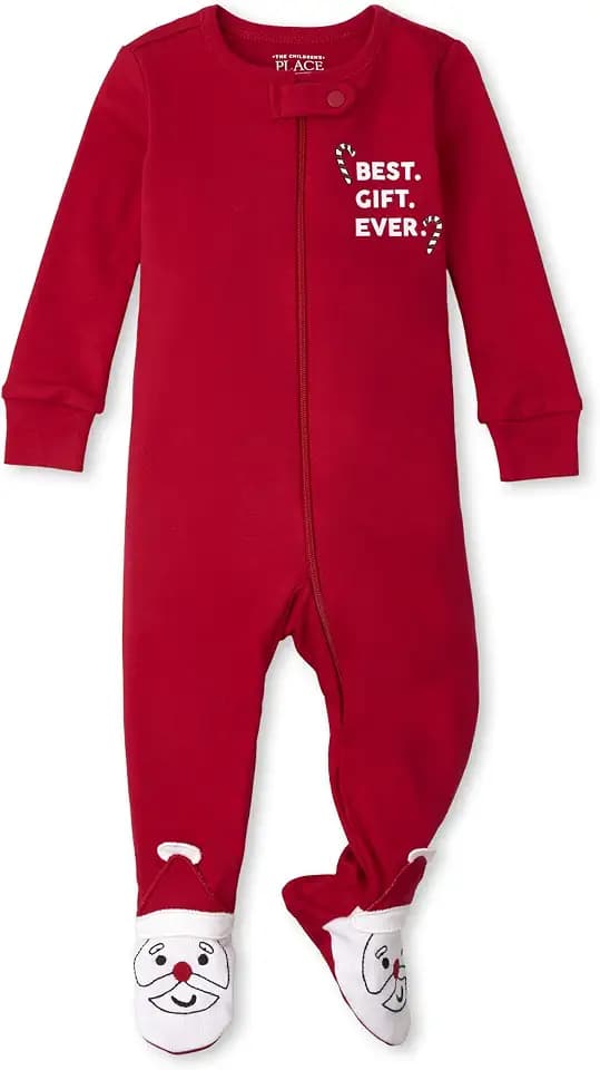 The Children's Place Family Matching Holiday Long Sleeve Pajama Sets, Cotton