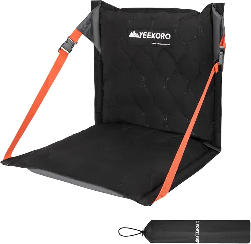 Inflatable Stadium Seats, Portable Bleacher Seat with Back Support, Foldable and Lightweight Stadium Chair for Sporting Events Camping Games Sports, Seat Cushion