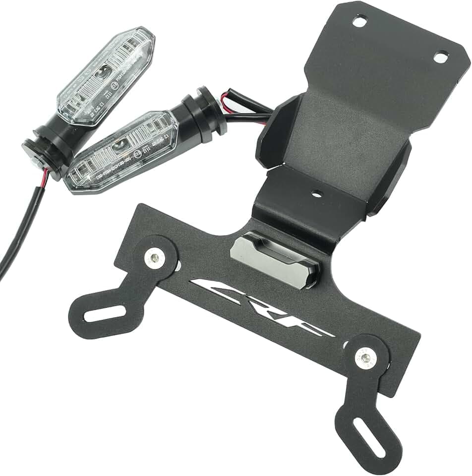 Tail Tidy Kit for CRF300L / CRF300L Rally 2021-2025, CRF250L MD47 2021-2025. Fender Eliminator Kit equipped License Plate Holder, License Plate Light, Turn Signal Lights (Clear)