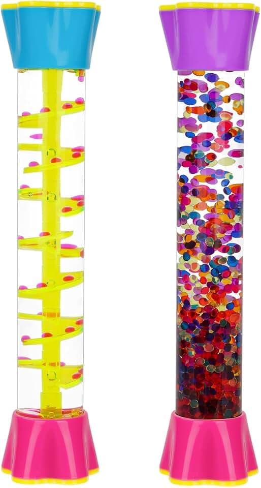 OSDUE Tropfen Sanduhr Flüssig Bewegung Blasen,2 Stück Liquid Motion Bubble Timer Sanduhr Tropfen Flüssig Stressreduzierung Spielzeug für Kinder & Erwachsene