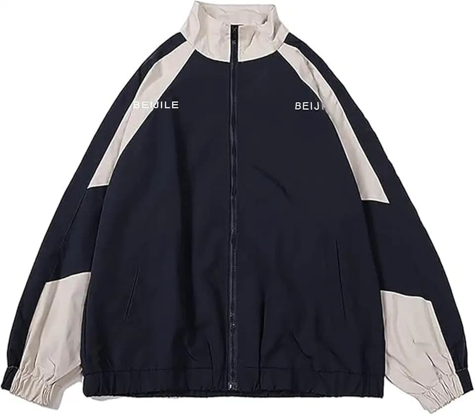 Wyeysyt Women Windbreaker Jacket Y2k Varsity Oversized Jacket