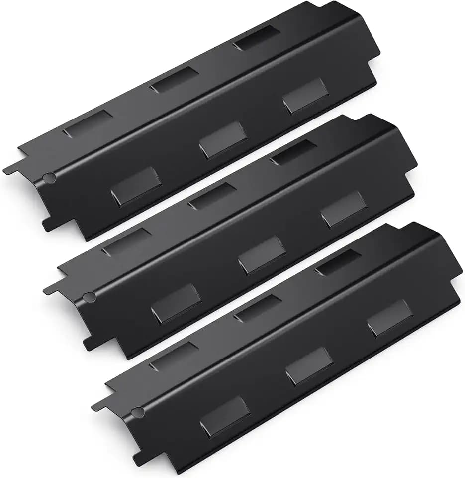 Universal Flavorizer Bar,37x11x3.6 cm Brennerabdeckung, Flammenblech Porzellan Stahl Ersatzteile für die Meisten Gasgrill,Heizplatte Zubehör für CharBroil,Thermos,Modelle Grill. (3 PC)