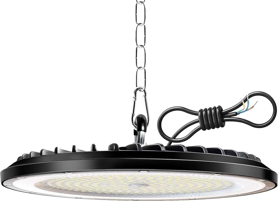 1 Pack 100W UFO Werkstattlampe LED, 15000LM 6000K Superhelle Werkstatt Deckenleuchte, IP65 Wasserdicht Werkstattleuchte, LED Lampe Werkstatt für Hallenbeleuchtung, Werkstattbeleuchtung, Fabriken