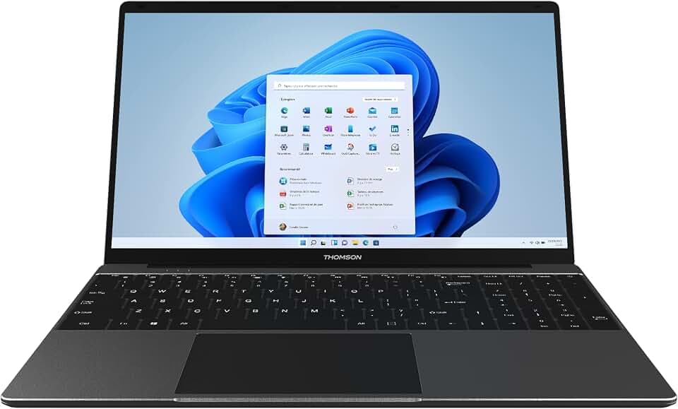Thomson PC Portable/Ordinateur 15,6 ", Intel Core i3 10th, 4Gb, 128Gb SSD, Windows 11, Clavier aLLEMAND