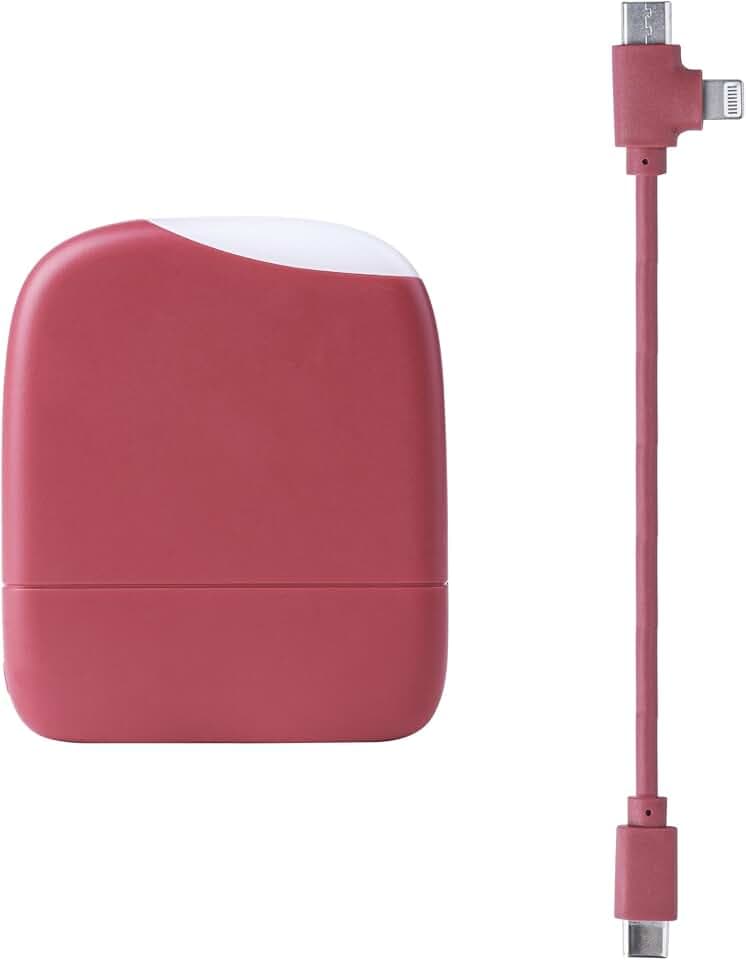 Xoopar Ice Powerbank Externer Akku 5000 mAh mit Touch-Licht - Rot