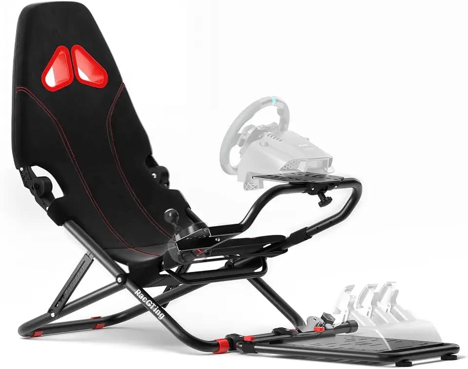 RACGTING Foldable Racing Simulator Cockpit for Logitech Thrustmaster MOZA