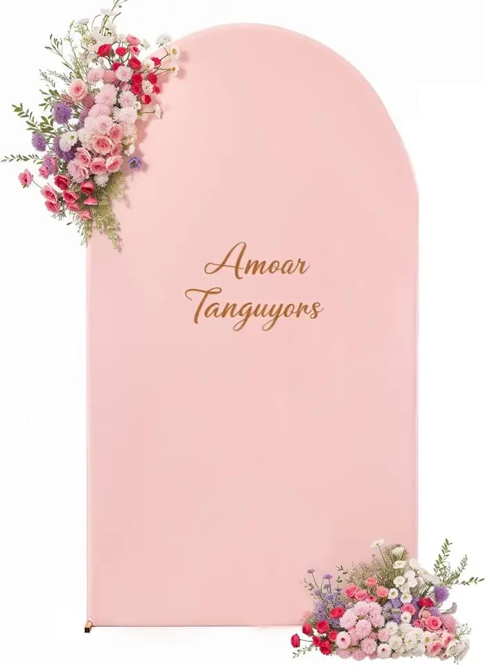 Dusty Pink Arch Backdrop Cover 6FT Pink Arch Covers Stretchy Backdrop Spandex
