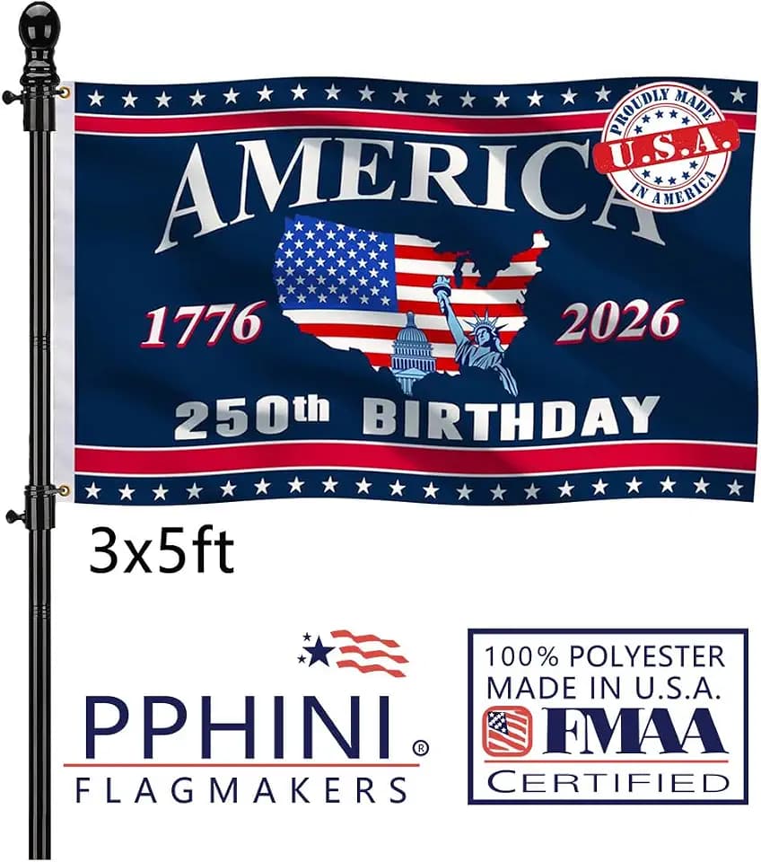 250 anniversary usa Flag 3x5 Double Sided 3-Ply 250th anniversary Flag outdoor Heavy Duty -UV Protection & Fade Resistant with Brass Grommets For Indoor Outdoor Decorations