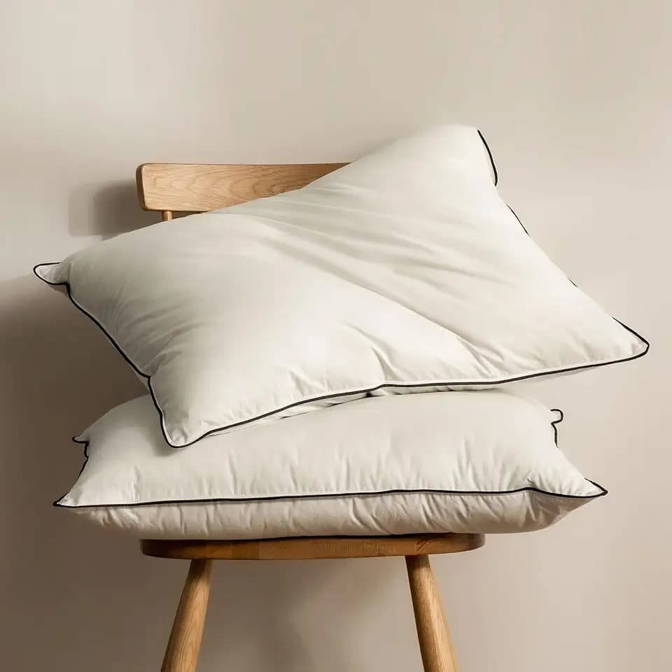 BPC Daunenkissen 40x80 cm 2er Set, 3-Kammer Federkissen Hotelqualität