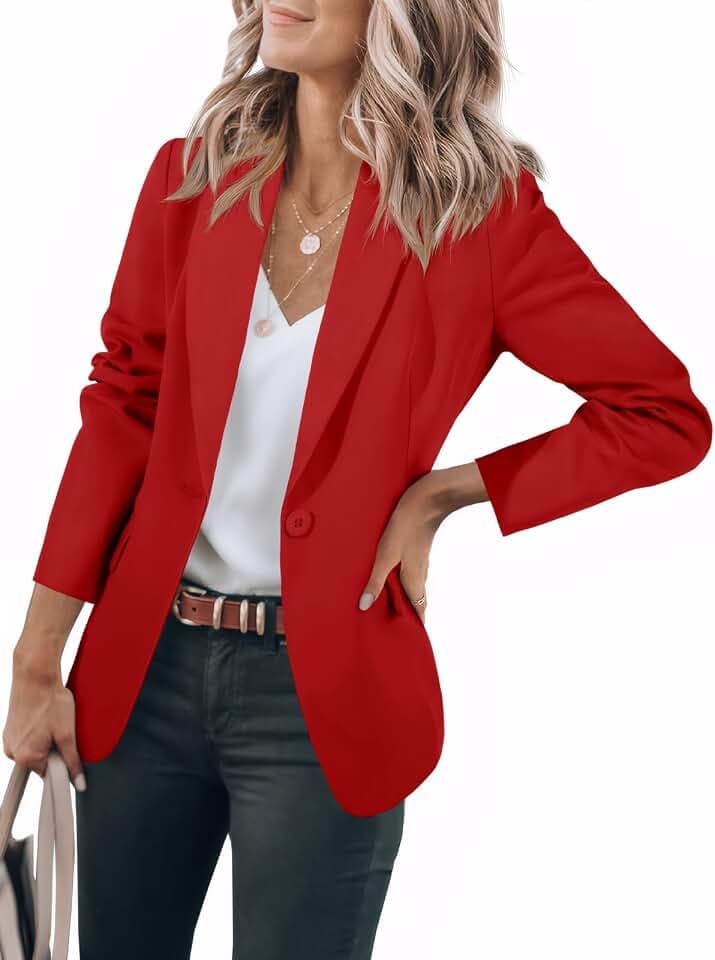 Cicy Bell Damen Langarm Casual Blazer Büro Arbeit