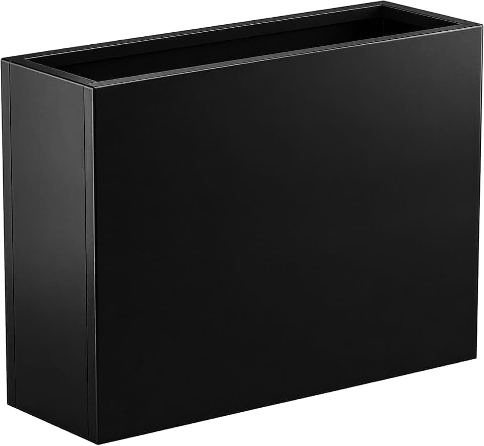 36" Metal Planter Box, Large Rectangular Window Box