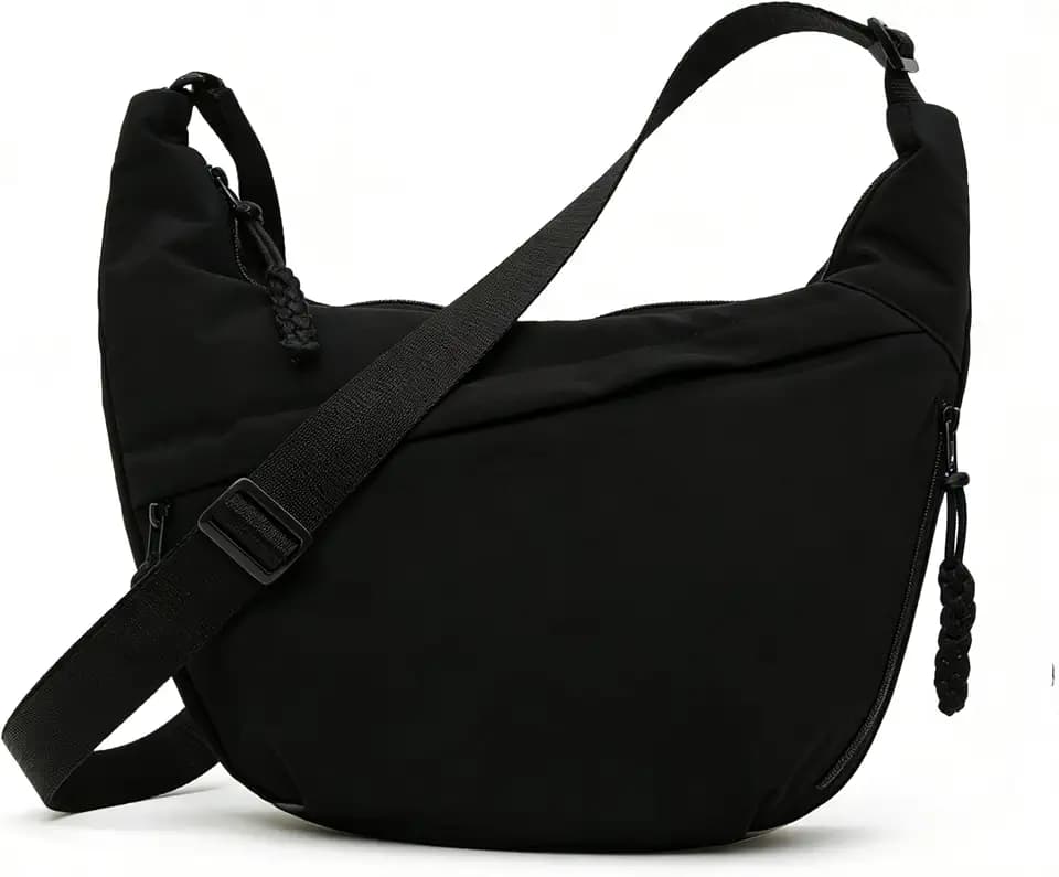 Crescent Crossbody Bags for Women, Casual Shoulder Half Moon Bag, Large Capacity Dumpling Purse Bag for Outdoor Travel