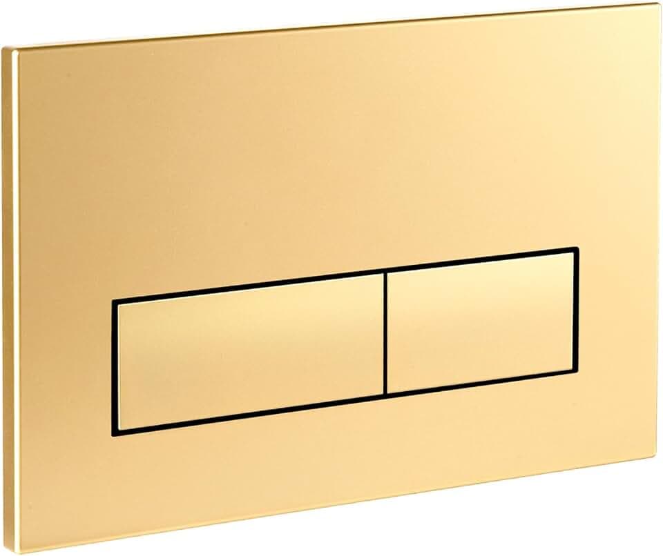 Empyreal Drückerplatte WC Spülkasten Ersatzteile Kompatibel mit Geberit Sigma01,20,30 UP300 & 320 115770115 Betätigungsplatte 2-Mengen-Spülung (Gold Matt)