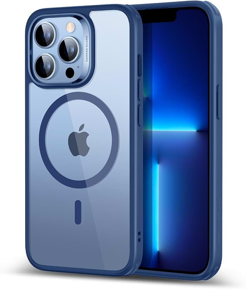 ESR Classic Hybrid for iPhone 13 Pro Case, Clear Blue