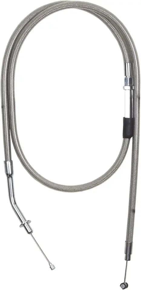MOTOMASTER Motorcycle Stainless Steel Braided Clear Coated Clutch Cable compatible with Yamaha XV 1600 A Wild Star (1999-2004)/ 4WM-26335-00