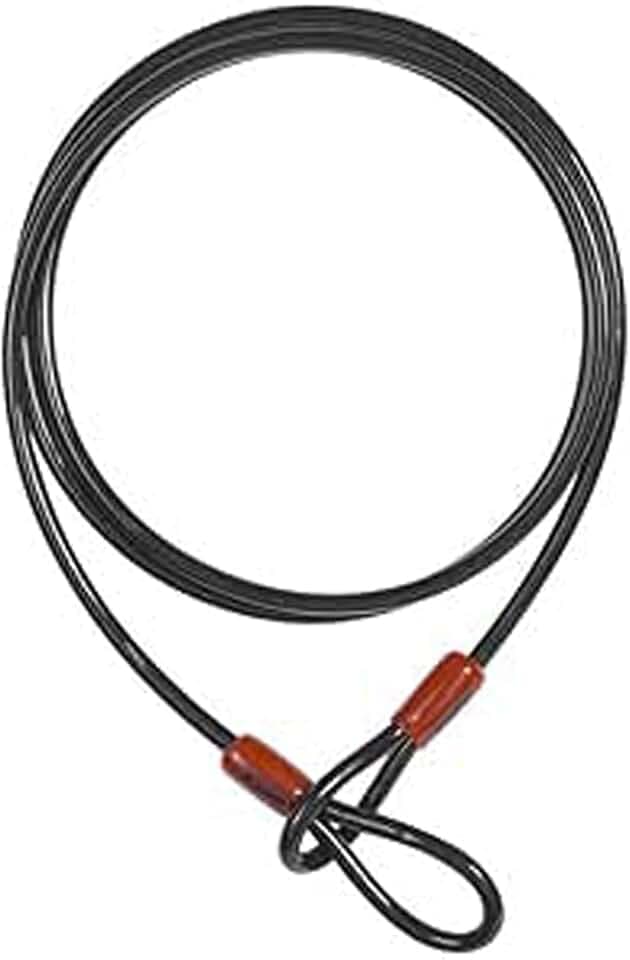 ABUS Schlaufenkabel Cobra 10 - Stahlseil mit Kunststoff ummantelt - Sicherung für Fahrrad- und Motorrad-Zubehör - 1,4 Meter lang, 10 mm stark, Schwarz