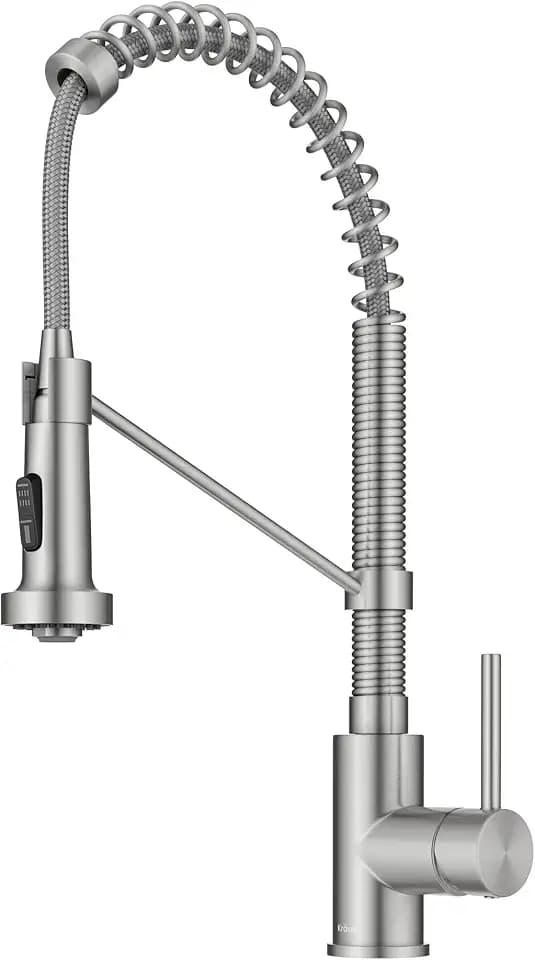 KRAUS Stainless Steel 18.75 in Pull Down Kitchen Faucet KPF-1610SS