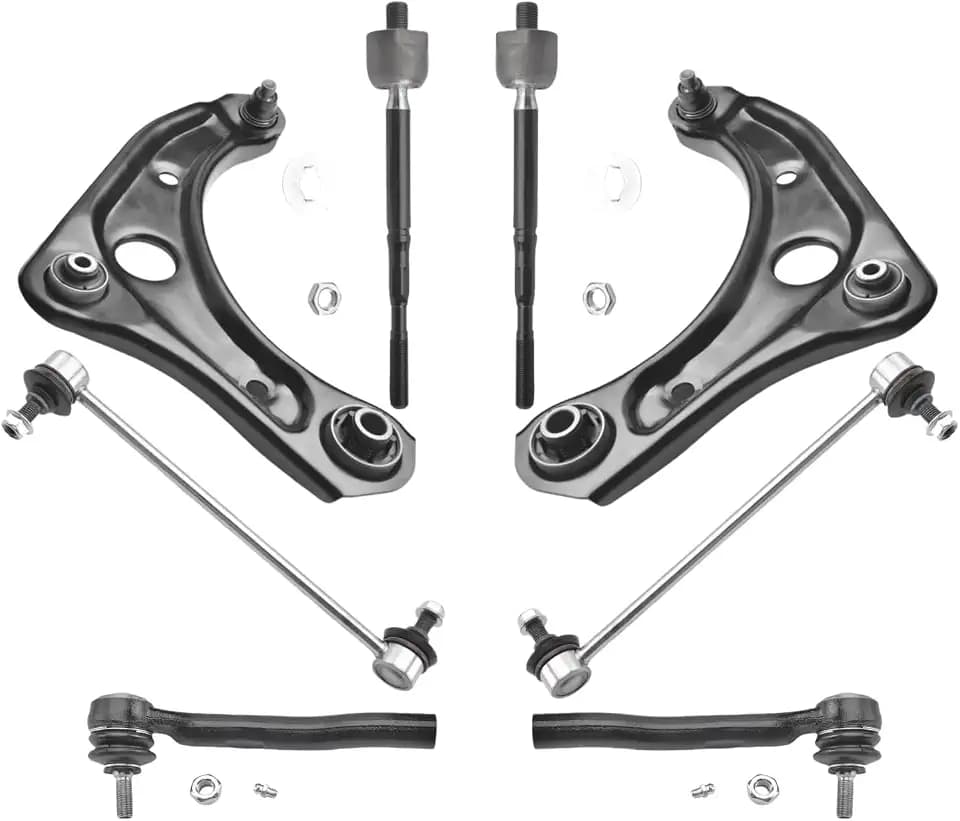 Front Lower Control Arm with Ball Joint Fit for Nissan Versa 1.6 S, 1.6 Sl, 1.6 Sv, Versa Note/Micra 2012-2019 All Models - 8 PCS Suspension Kit K621577 K62157