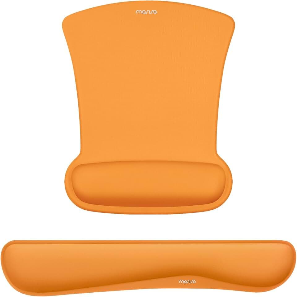 MOSISO Wrist Rest Support for Mouse Pad & Keyboard Set, Orange