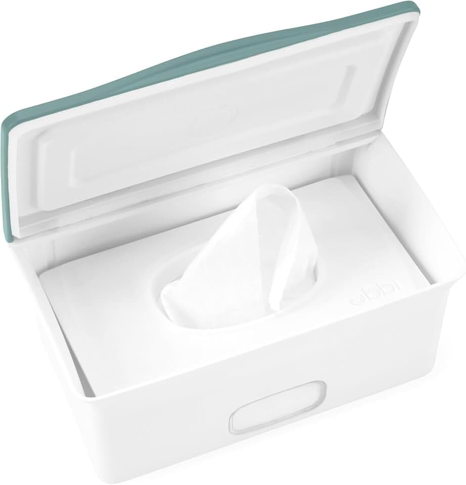 Ubbi Baby Wipes Dispenser with Weighted Plate, Open Water