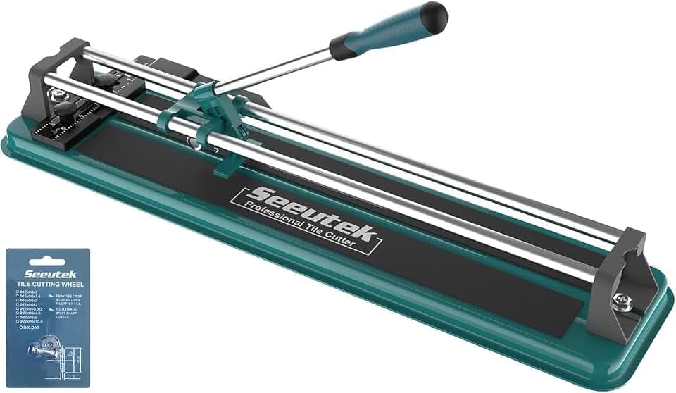 Seeutek 17 inch Manual Tile Cutter, Ceramic Tile Cutter with Cutting Wheel
