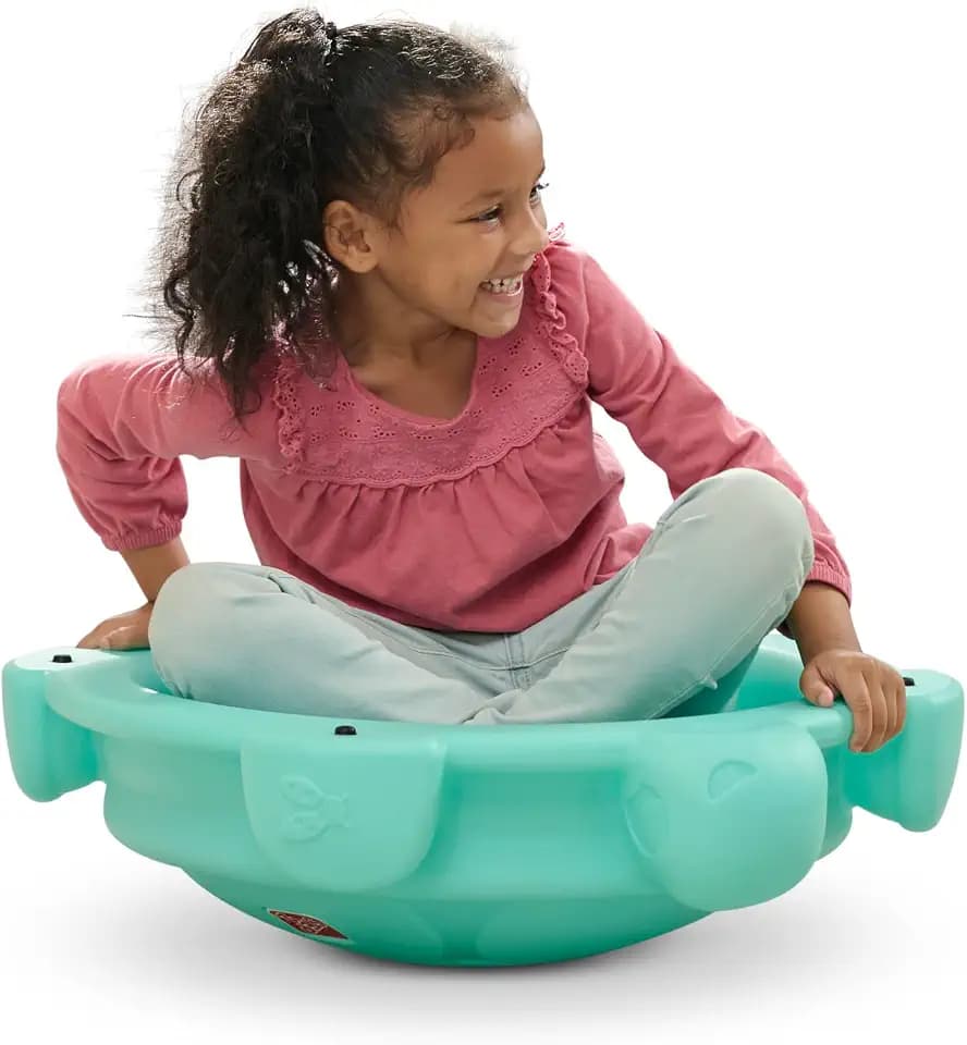Step2 Topsy Turtle Rocking Disk and Stepping Stone, Balance and Climbing Toy for Kids and Toddlers, Indoor/Outdoor, 18 Months - 3 Years, Mint