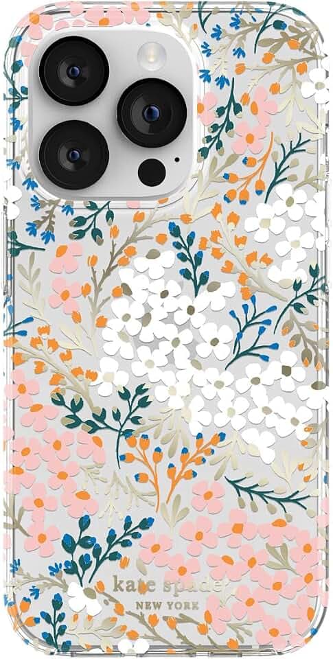 Kate Spade New York Protective Hardshell Case Compatible with Apple iPhone 14 Pro - Multi Floral [KSIPH-223-MFLR]