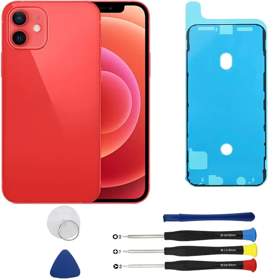 Rear Back Glass Replacement for iPhone 12 Mini, Red