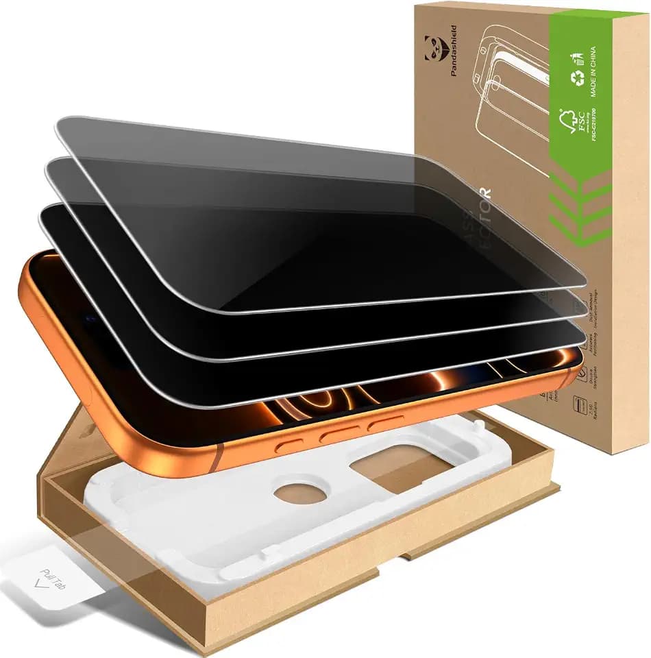 PandaShield 3-Pack Privacy Screen Protector for iPhone 17 Pro Max [6.9'']