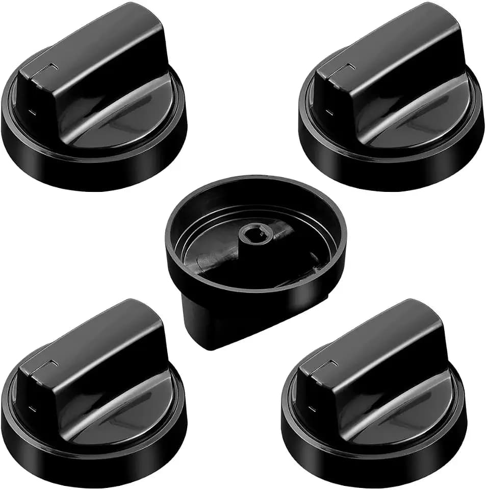 WB03X24904 Stove Knobs Cooktop Replacement Parts for GE Cooktop Range Adora Electric Oven Black JB625RK4SS Control Burner JB625RK8SS Stove Top Knobs 5 Pcs
