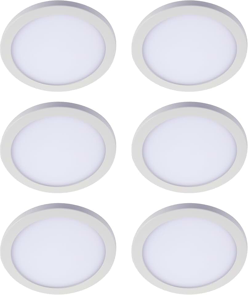HALO SMD 6 inch Round Integrated LED Surface Mount Ceiling Light 5CCT 6PK
