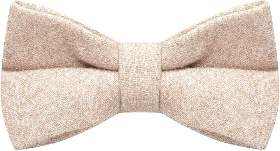 King & Priory Stonewashed Beige Graue Fliege
