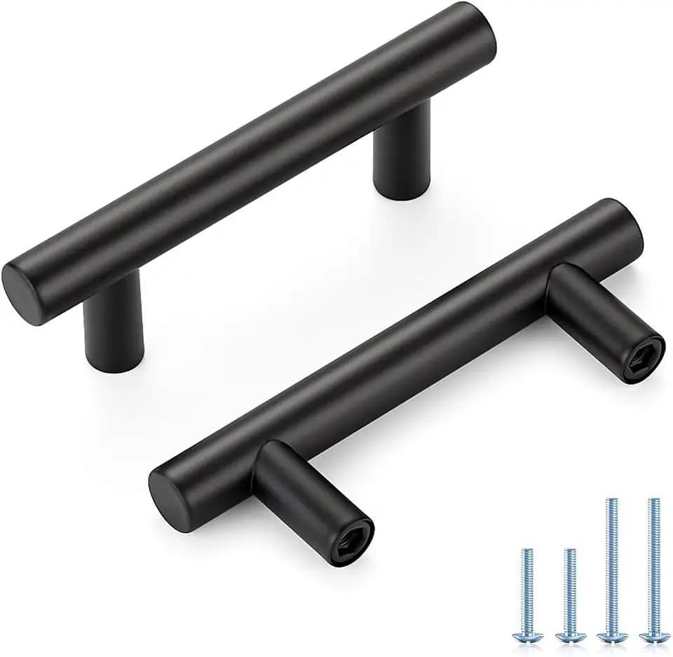 HOME EDIT Matte Black Cabinet Handles, Drawer Pulls, 2-1/2 Inch, 20 Pack