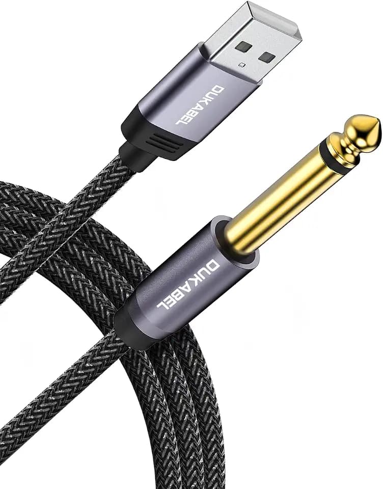 DUKABEL USB Guitar Cable for Instruments Recording - 8Feet/2.4Meter