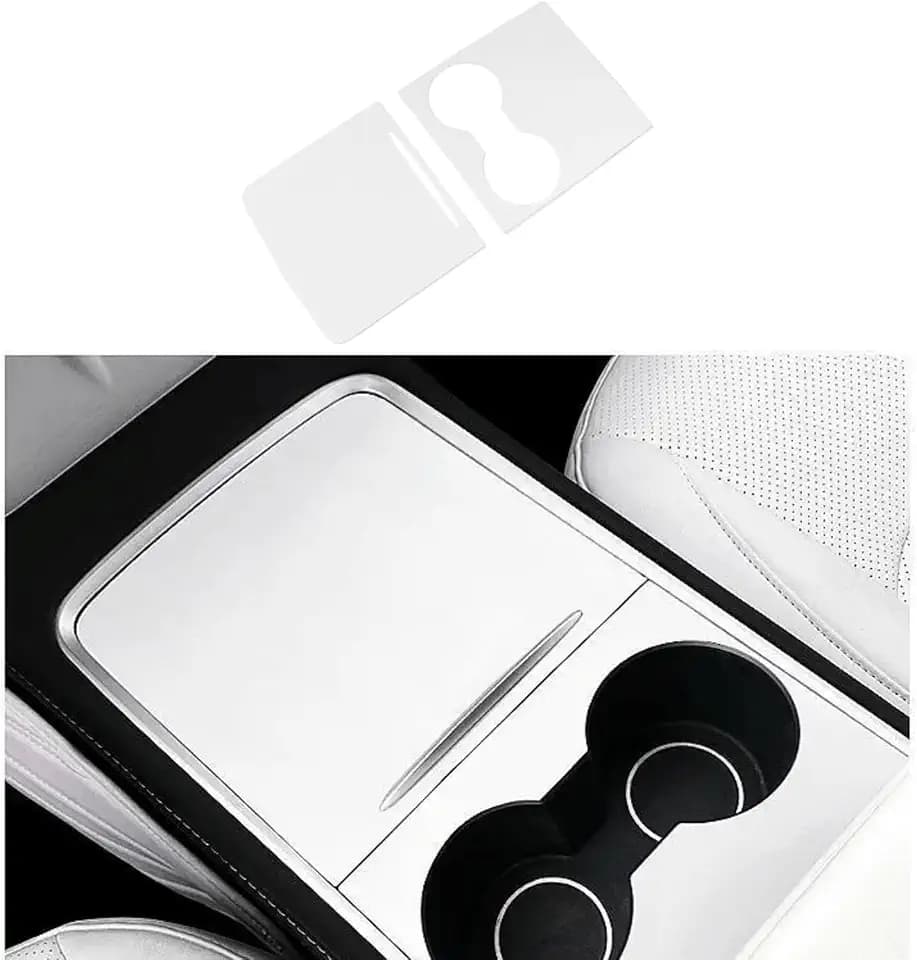 frani Center Console Wrap for 21-23 Model 3 & 21-24 Model Y,White
