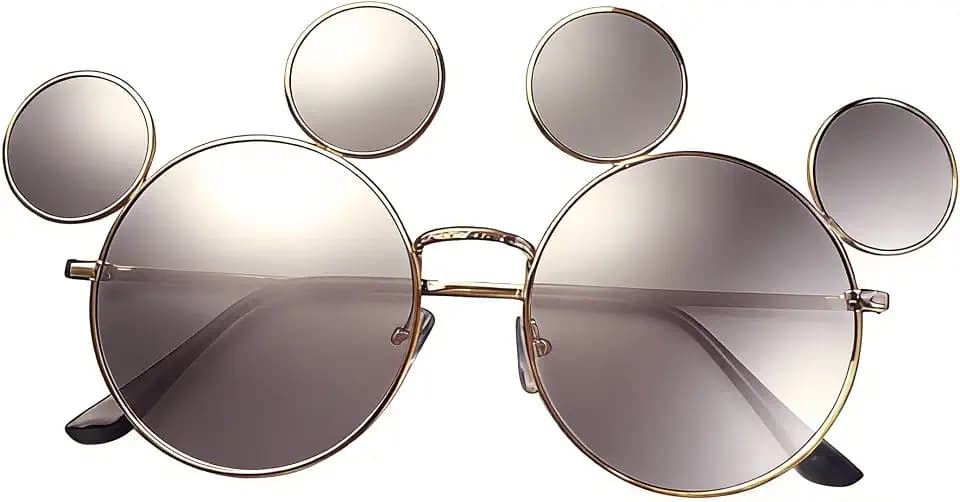 Mouse Ear Sunglasses Adults with Case for DCL Cruise Theme Park Sunglasses Lightweight Mouse Ear UV Protection Glasses Pink Lenses