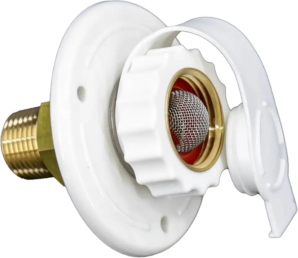 Himaweek RV City Water Inlet with Check Valve Water Fill Inlet Connection